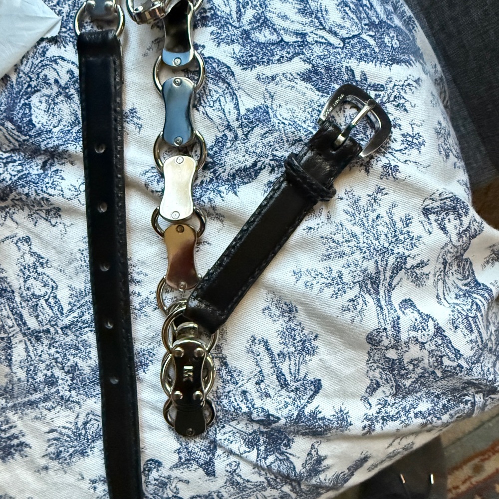 Michael Kors Black and Gold Women's Belt